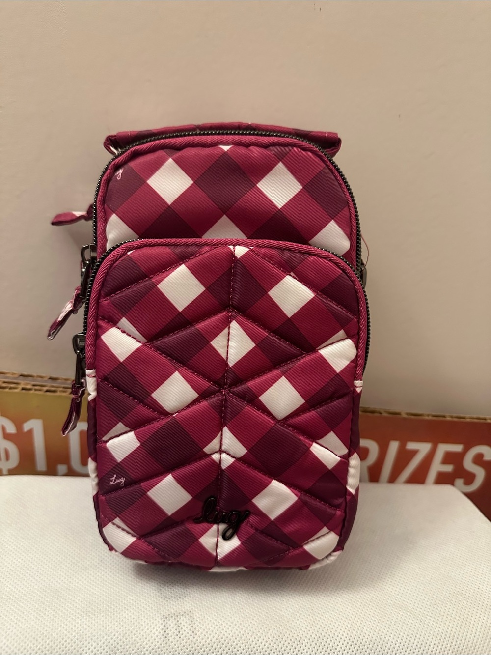 Lug Skeeter 2 Mini Convertible Crossbody Gingham Berry